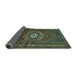 Sideview of Persian Turquoise Traditional Rug, tr686turq