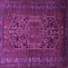 Square Persian Purple Traditional Rug, tr687pur