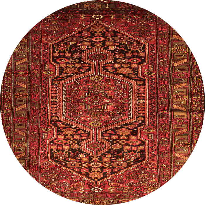 Machine Washable Persian Orange Traditional Area Rugs, wshtr687org