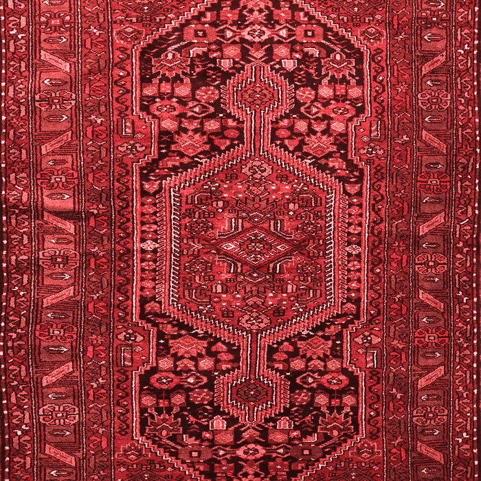 Machine Washable Persian Red Traditional Rug, wshtr687red