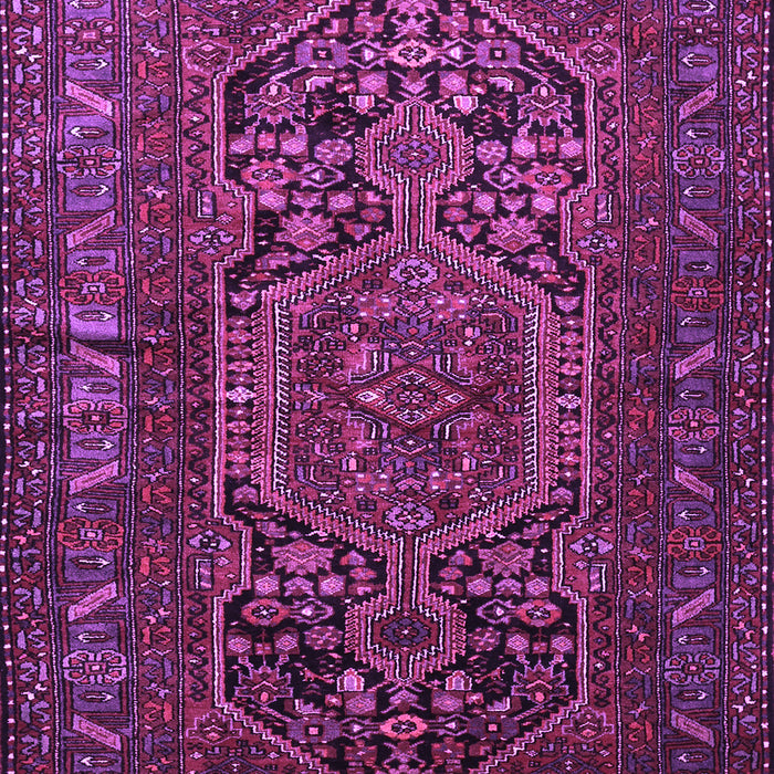 Machine Washable Persian Purple Traditional Area Rugs, wshtr687pur