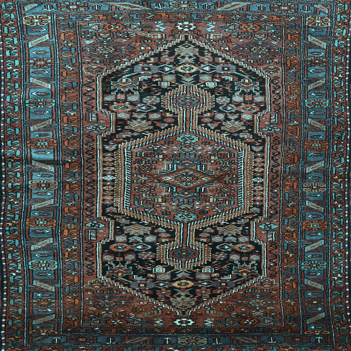 Square Persian Light Blue Traditional Rug, tr687lblu