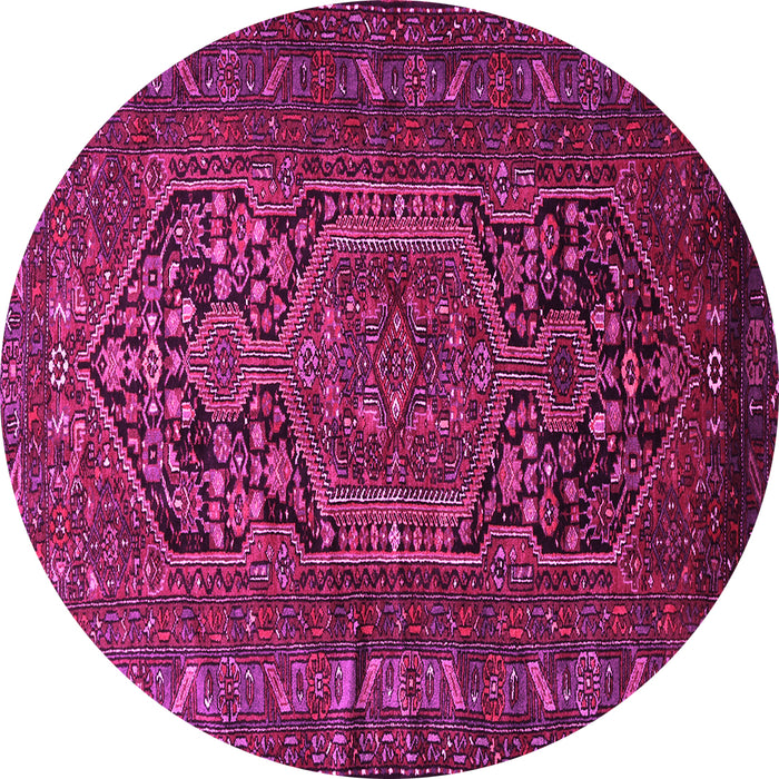 Round Persian Pink Traditional Rug, tr687pnk