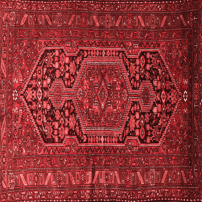 Machine Washable Persian Red Traditional Rug, wshtr687red