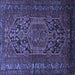 Square Persian Blue Traditional Rug, tr687blu