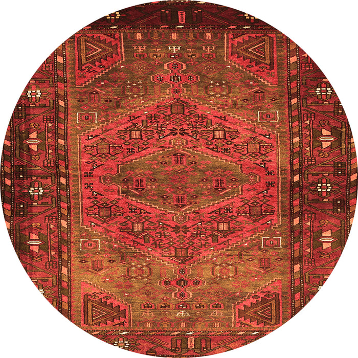 Square Persian Orange Traditional Rug, tr688org