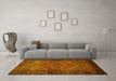 Machine Washable Persian Yellow Traditional Rug in a Living Room, wshtr688yw