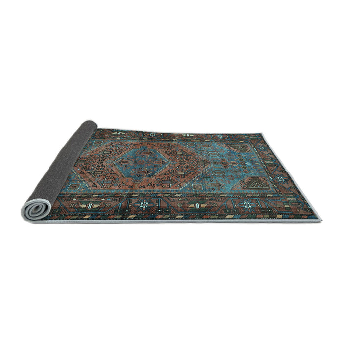 Sideview of Persian Light Blue Traditional Rug, tr688lblu