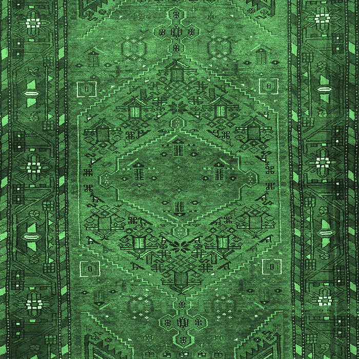 Machine Washable Persian Emerald Green Traditional Area Rugs, wshtr688emgrn