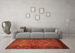 Machine Washable Persian Orange Traditional Area Rugs in a Living Room, wshtr688org