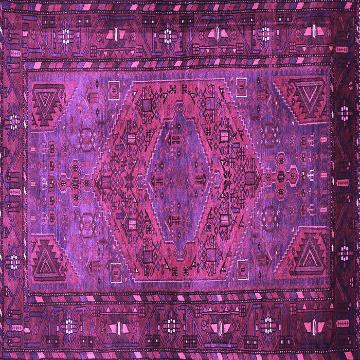 Square Persian Purple Traditional Rug, tr688pur