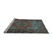 Sideview of Machine Washable Persian Light Blue Traditional Rug, wshtr688lblu