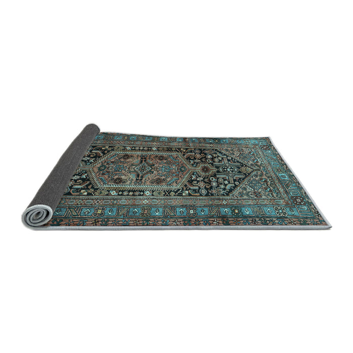 Sideview of Persian Light Blue Traditional Rug, tr689lblu