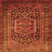 Serging Thickness of Persian Orange Traditional Rug, tr689org