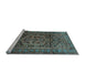 Sideview of Machine Washable Persian Light Blue Traditional Rug, wshtr689lblu