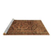 Sideview of Machine Washable Persian Brown Traditional Rug, wshtr689brn