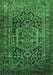 Machine Washable Persian Emerald Green Traditional Area Rugs, wshtr689emgrn