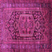 Square Persian Pink Traditional Rug, tr689pnk