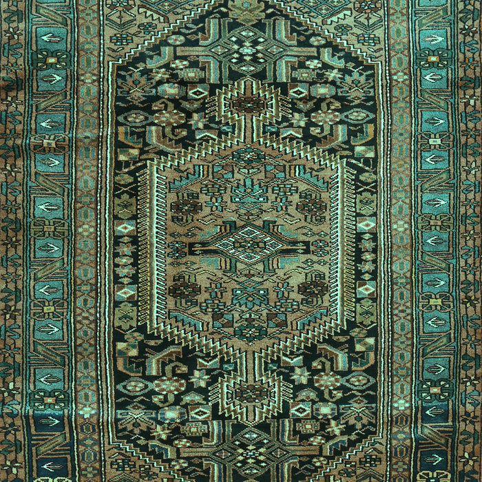 Machine Washable Persian Turquoise Traditional Area Rugs, wshtr689turq