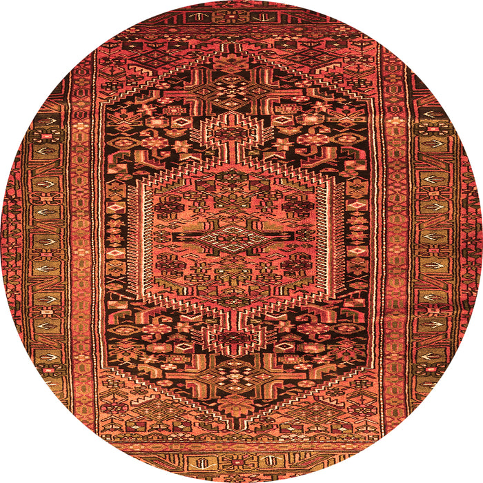 Machine Washable Persian Orange Traditional Area Rugs, wshtr689org