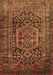 Machine Washable Persian Brown Traditional Rug, wshtr689brn
