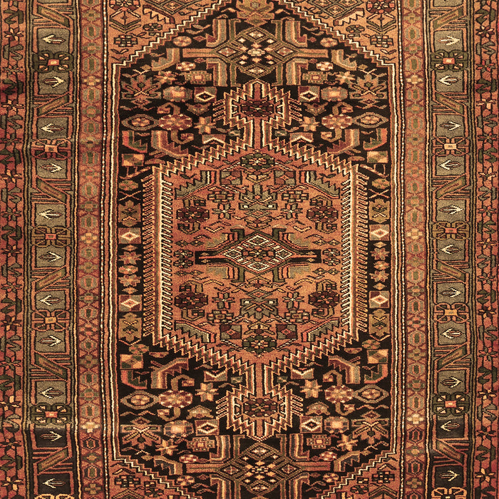 Machine Washable Persian Brown Traditional Rug, wshtr689brn