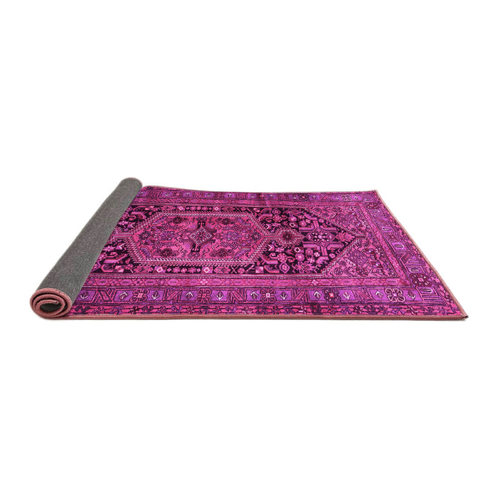 Sideview of Persian Pink Traditional Rug, tr689pnk