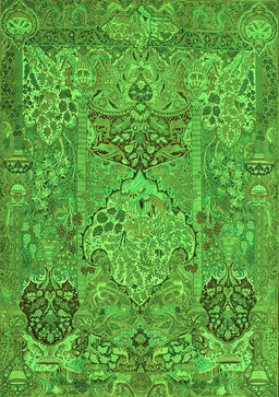 Animal Green Traditional Rug, tr68grn