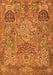 Serging Thickness of Machine Washable Animal Orange Traditional Area Rugs, wshtr68org