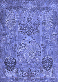 Animal Blue Traditional Rug, tr68blu