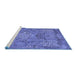 Sideview of Machine Washable Animal Blue Traditional Rug, wshtr68blu