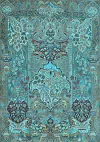 Animal Light Blue Traditional Rug, tr68lblu