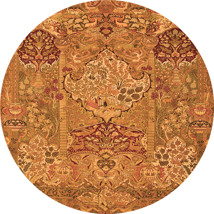 Square Animal Orange Traditional Rug, tr68org