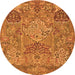 Square Animal Orange Traditional Rug, tr68org