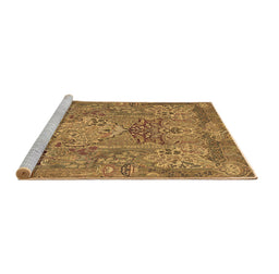 Sideview of Machine Washable Animal Brown Traditional Rug, wshtr68brn