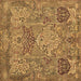 Square Animal Brown Traditional Rug, tr68brn