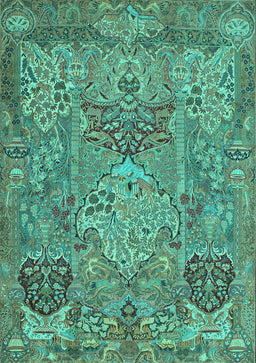 Animal Turquoise Traditional Rug, tr68turq