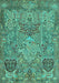 Animal Turquoise Traditional Rug, tr68turq