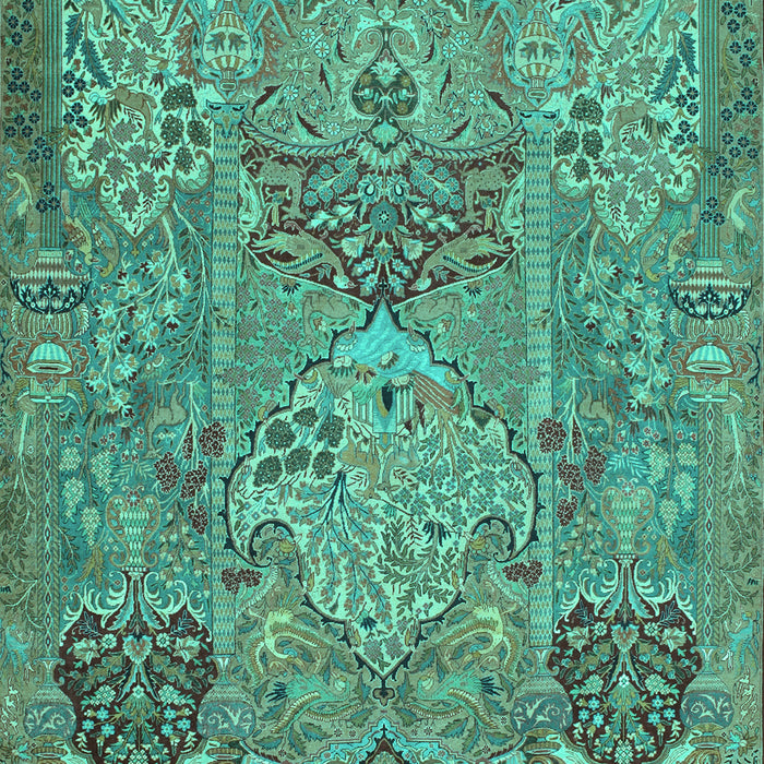 Animal Turquoise Traditional Rug, tr68turq