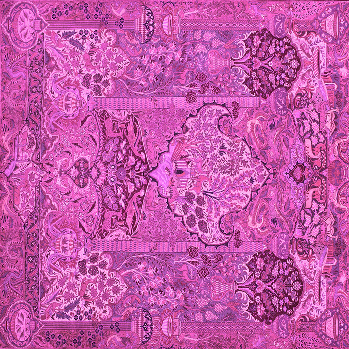 Square Animal Pink Traditional Rug, tr68pnk