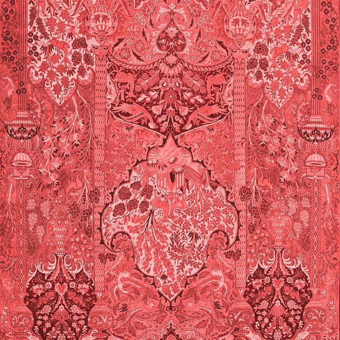 Machine Washable Animal Red Traditional Rug, wshtr68red