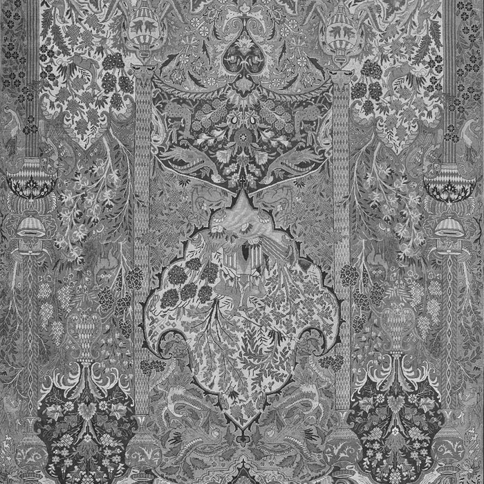 Serging Thickness of Machine Washable Animal Gray Traditional Rug, wshtr68gry