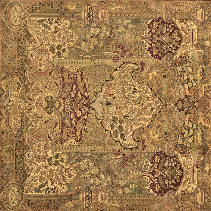 Square Machine Washable Animal Brown Traditional Rug, wshtr68brn