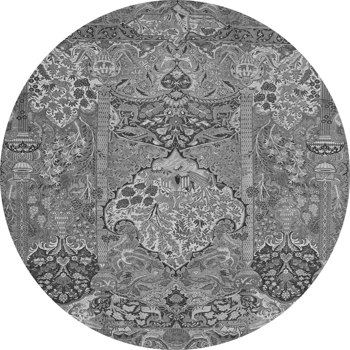 Machine Washable Animal Gray Traditional Rug, wshtr68gry