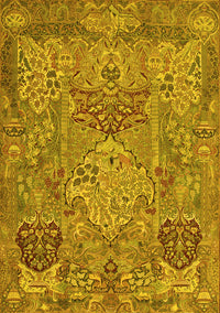 Animal Yellow Traditional Rug, tr68yw