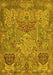 Animal Yellow Traditional Rug, tr68yw