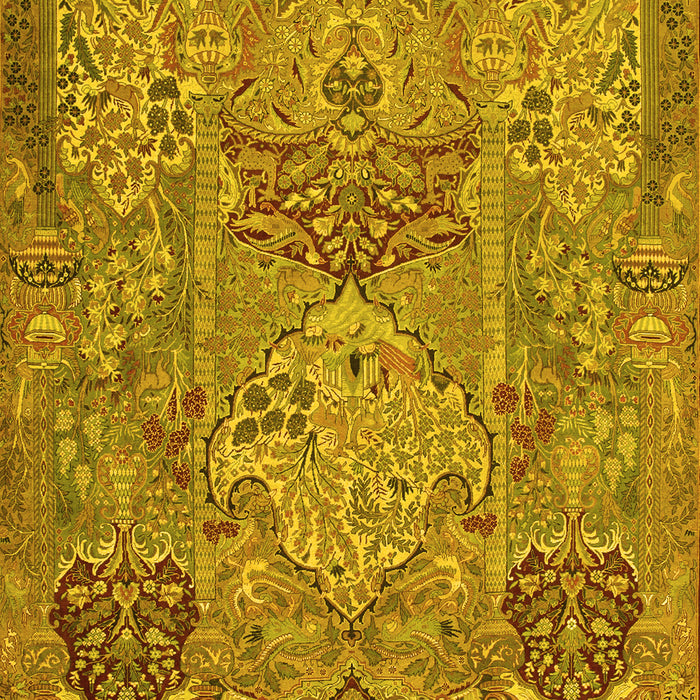 Animal Yellow Traditional Rug, tr68yw