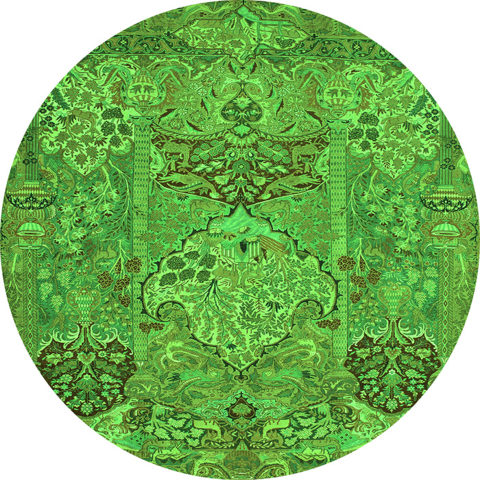 Machine Washable Animal Green Traditional Area Rugs, wshtr68grn
