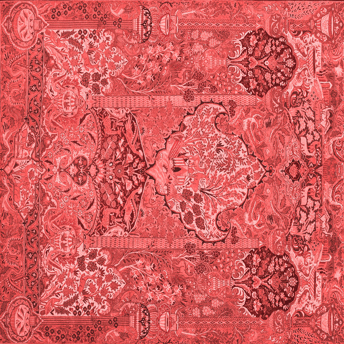 Machine Washable Animal Red Traditional Rug, wshtr68red