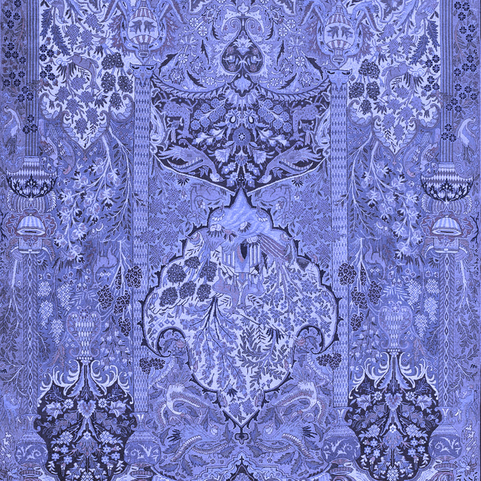 Machine Washable Animal Blue Traditional Rug, wshtr68blu
